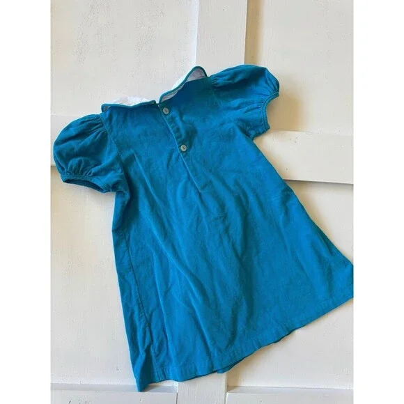 Corduroy Teal Dress - Picture 3 of 3